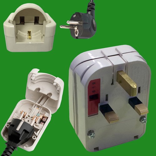 White pin schuko 13a uk - 13a, 3
