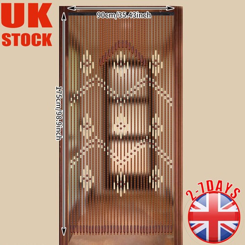 Wooden beaded bamboo door - wooden,