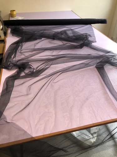 Black tulle organic fabrics - -,