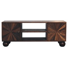 Sunburst Walnut TV Unit