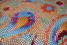 Mosaic Multi PVC Vinyl Wipe Clean Oilcloth Tablecloth
