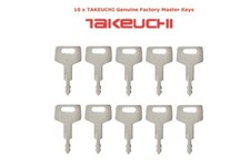 10 x TAKEUCHI Plant Excavator Digger Dumper Genuine Master Keys