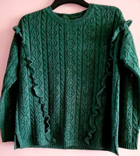 Falmer Heritage Green Long Sleeved Jumper Size M