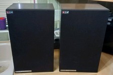 Vintage 1980s HITACHI SS-MD30 Hi-Fi Stereo Speakers Dark Wood 30w 