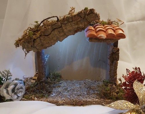 Christmas crib nativity shed - crib,