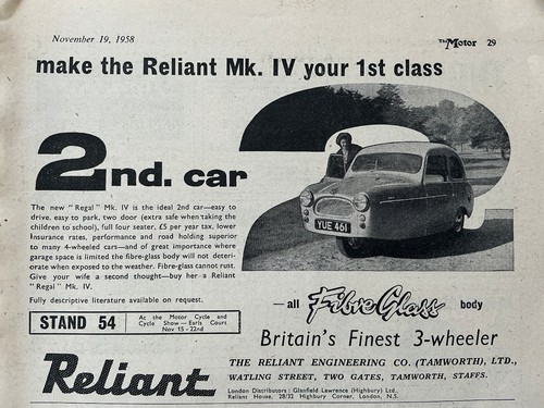 Reliant vintage motor - iv,