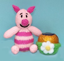 KNITTING PATTERN - Piglet Winnie the Pooh inspired Sweet Pot -holds choc orange