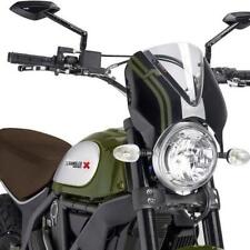 Puig Nose Fairing Matte Black & Clear Screen Windshield Ducati Scrambler 15 - 23
