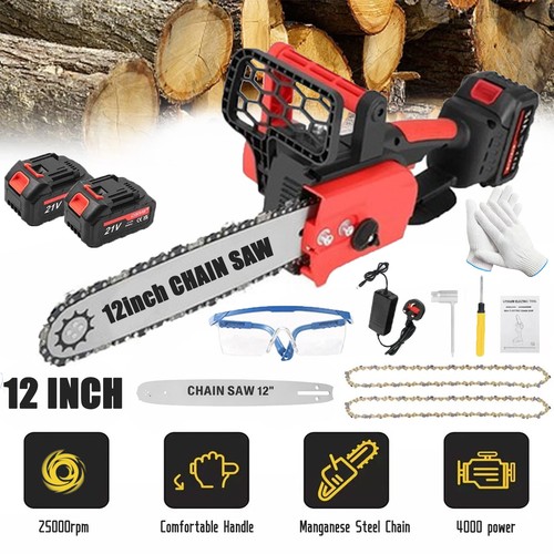 Cordless chainsaw w - 12''cordless, w/safety