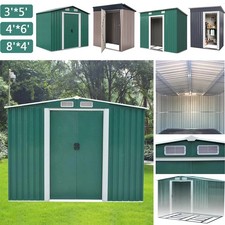 Metal Garden Shed 6 X 4, 8 X 4, 8 X 6, 8 X 10 Garden Storage WITH FREE BASE UK