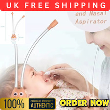 Baby Nasal Aspirator - Mouth Suction Infant Nose Cleaner, Anti-Reflux Silicone