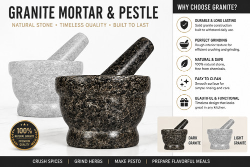Marble pestle mortar large - pestle, &