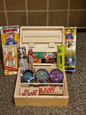 RAW & Juicy Jay Smokers Kit- Smoking Gift Set ,Wooden Storage Box,Papers