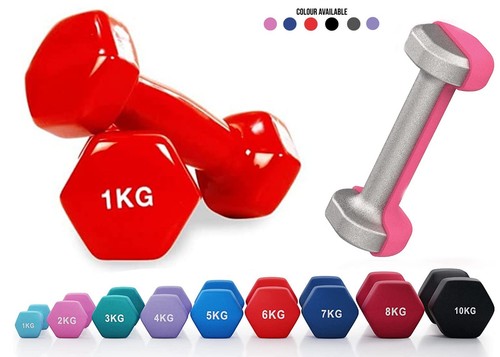 Vinyl coated dumbbells weights - dumbbells,