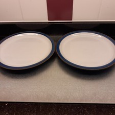 Denby Imperial Blue Dessert/Salad Plates x 2 approx 21.5cm diameter