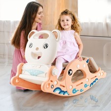 3 In 1 Kids Rocking Horse Slide Climber Ladder Baby Toddler Children Sliding Toy