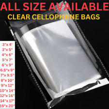 CELLOPHANE CLEAR CELLO BAGS DISPLAY GARMENTS SELF ADHESIVE PEEL SEAL PLASTIC OPP