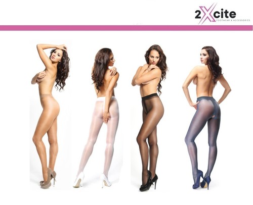 Crotchless denier sheer - 20,