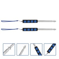 2 Pcs Extendable Stainless Steel Flagpole Outdoor Flag Baton Travel Guide