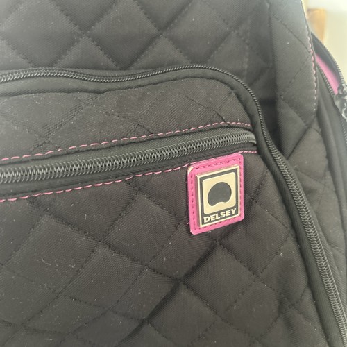 Delsey black wheelie bag - delsey,