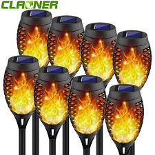 Flame Effect Solar Outdoor Lights Stake Garden Path Flickering LED Torch Lamp