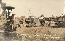 Walla Walla Valley WA Farm Threshing Machines 1911 RPPC Photo Postcard COPY