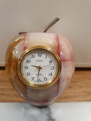Apple shaped onyx marble desk - shaped,