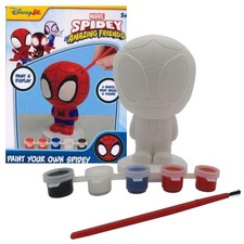 Spidey Spiderman Paint Your Own Model Figure 5 Paints & Brush Children Xmas Gift