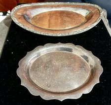 Vintage Silver Plate Tray Set