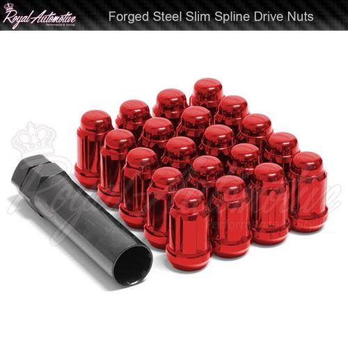 Red spline wheel nuts 20 - red,
