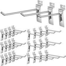 6" 8" 10" 12 Slatwall Hooks Heavy-Duty Metal Display For Garage, Store, Workshop