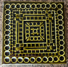 Vintage 1970's H&R Johnson Cristal Ceramic Glazed Tiles Brown Green NEW (Other)