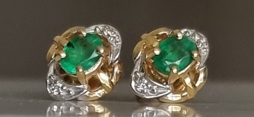 14ct yellow gold emerald - emerald, and