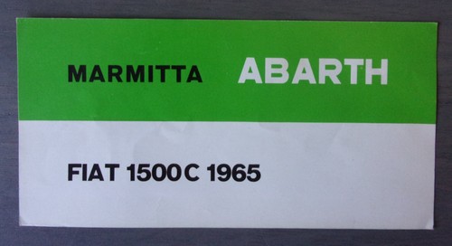Abarth exhaust for fiat 1500c - abarth,