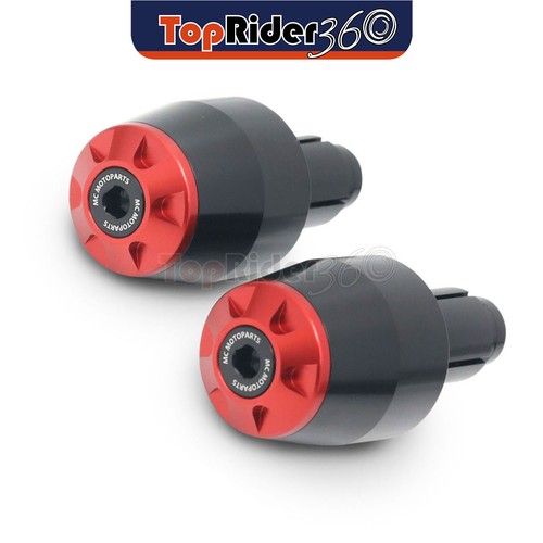 Red cnc bar end - red,