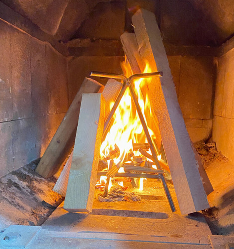 Vertical fire pit grate - vertical,