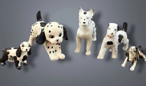 Vintage porcelain dog - vintage,