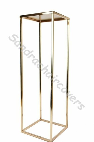 70cm gold metal flower stand - 70cm,