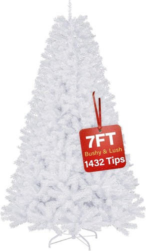7ft white xmas tree - xmas, artificial