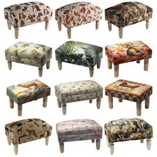 Upholstered Fabric & Wood Foot