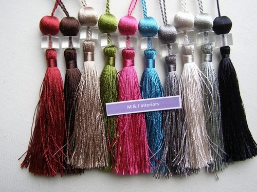 Lunar beaded key tassel - beaded,