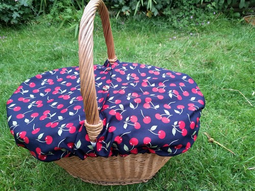 Wicker shopping basket cover - wicker,