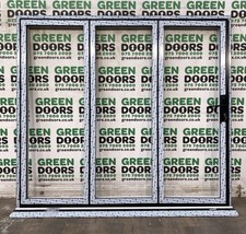 ALUMINIUM BIFOLDING DOORS BIFOLDS SLIDING PATIO EXTERNAL EXTERIOR BLACK WHITE