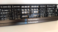 2x car number plate frame holder NEW UV DIRECT PRINT  -  VW  *Licenced*