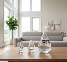 Galileo Thermometer Tear Drop Shaped - Indoor/Outdoor for Accurate Temperature