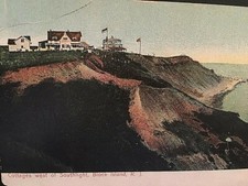 Postcard  View of Cottages West South East Lighthouse,Block Island, RI.  T5 