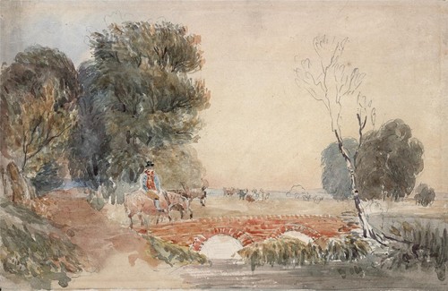 Horseman rural landscape - horseman,