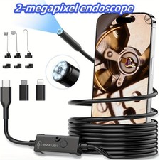 Waterproof Endoscope Snake Cam Inspection Camera for iOS iPhone/Android Car/Tube