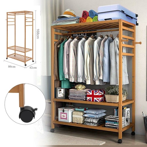 Heavy duty wooden - clothes, rail