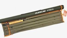 Guideline Stoked 9′ 4 piece graphite trout fly rod #5 with bag and tube & tag...